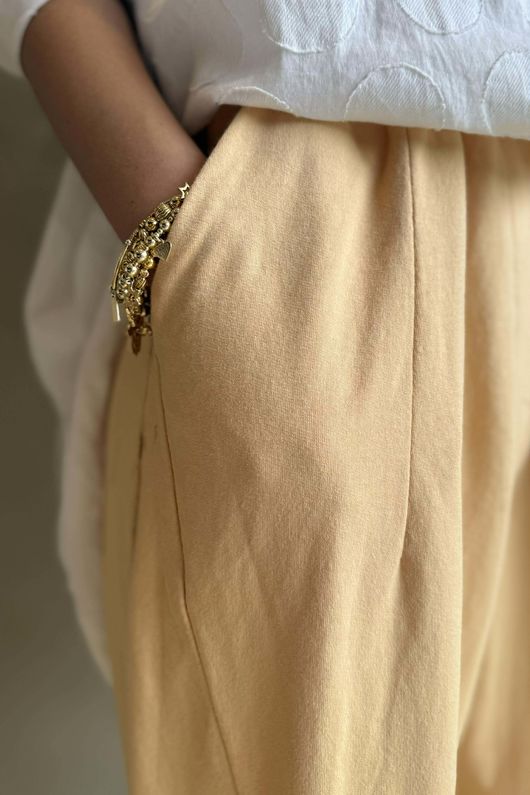 Lagen Seamed Tapered Barrel Pant Tuscan Sun